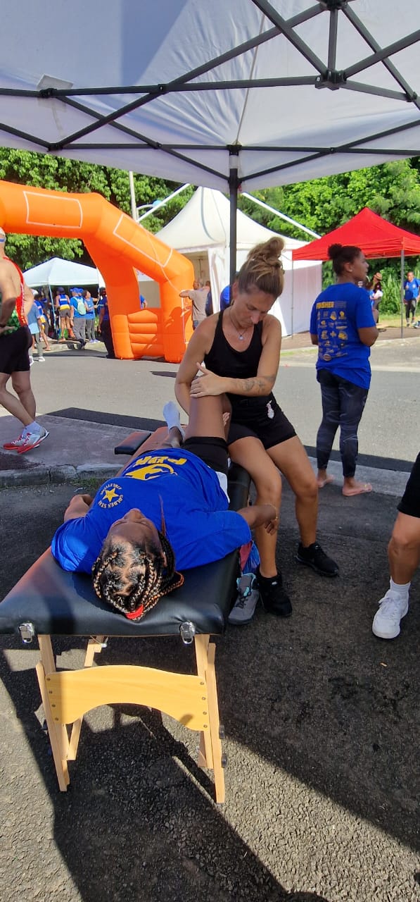 Stéphanie lors d'un événement sportif